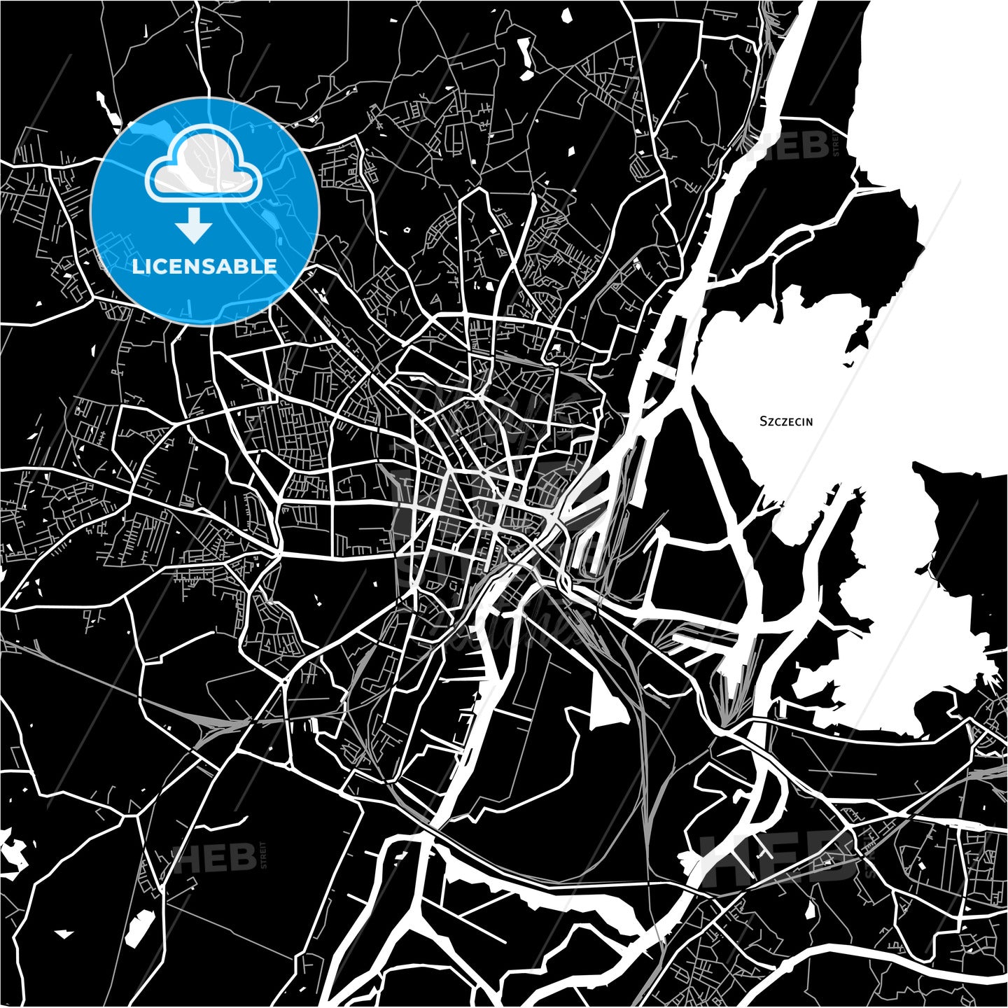 Szczecin, Poland map