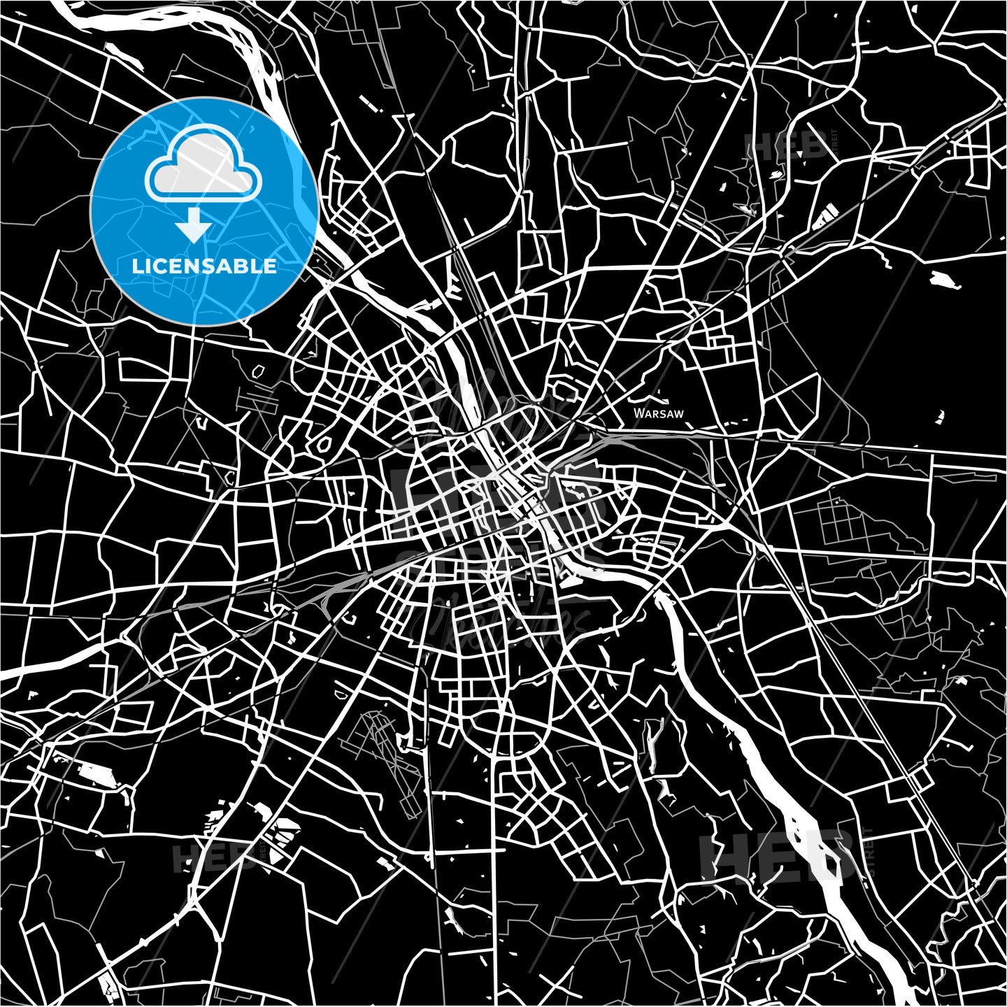 Warsaw, Poland map