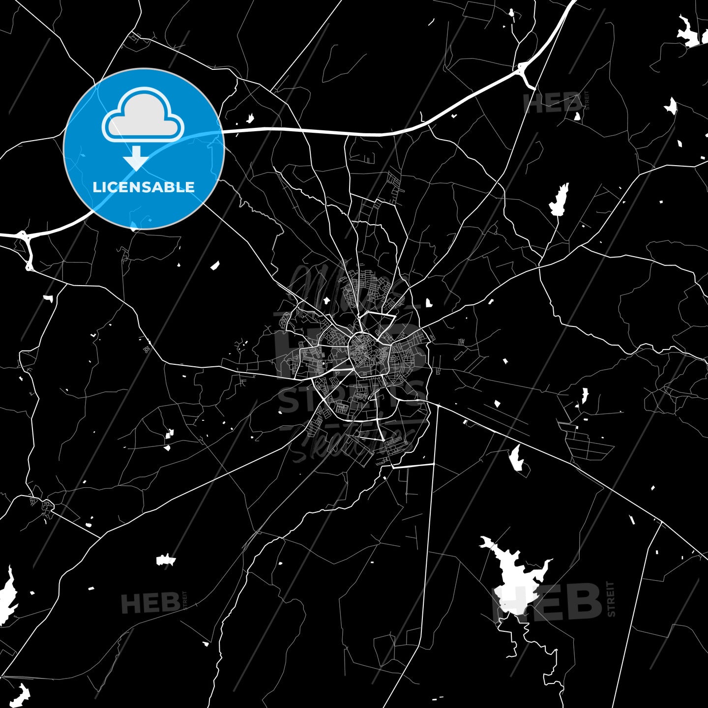 Évora, Portugal map