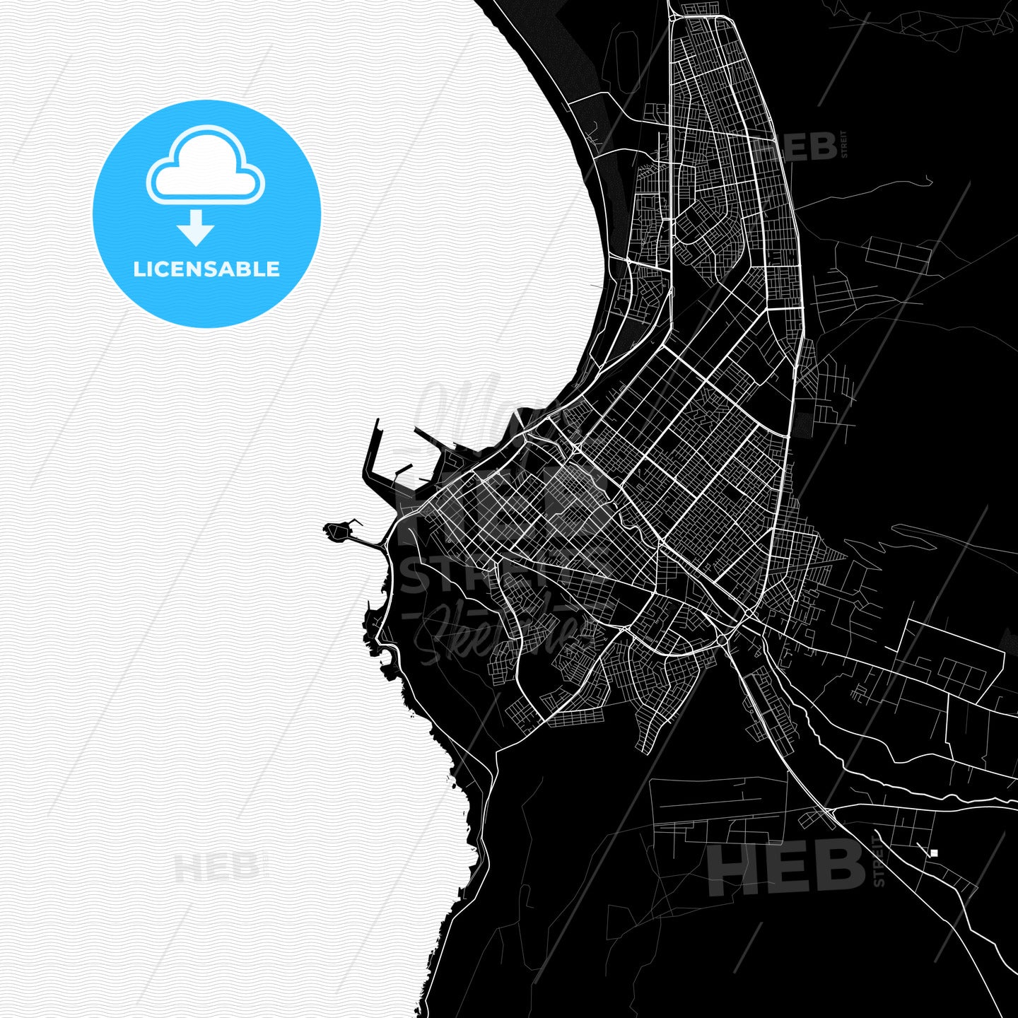 Arica, Chile PDF map