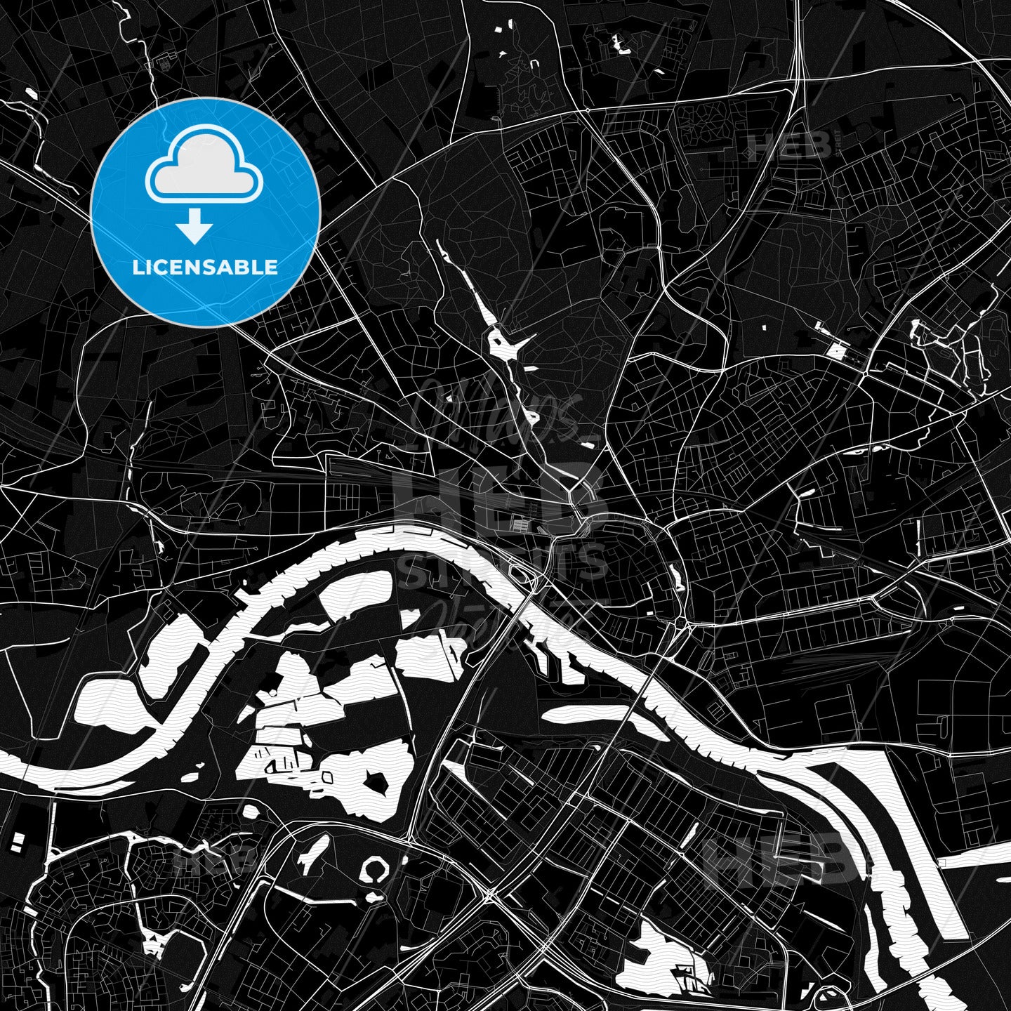 Arnhem, Netherlands PDF map