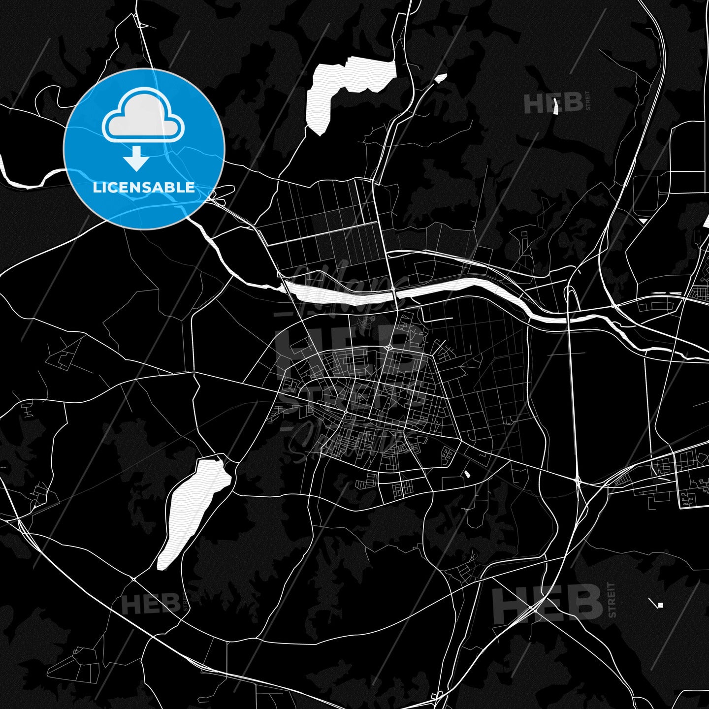 Asan, South Korea PDF map