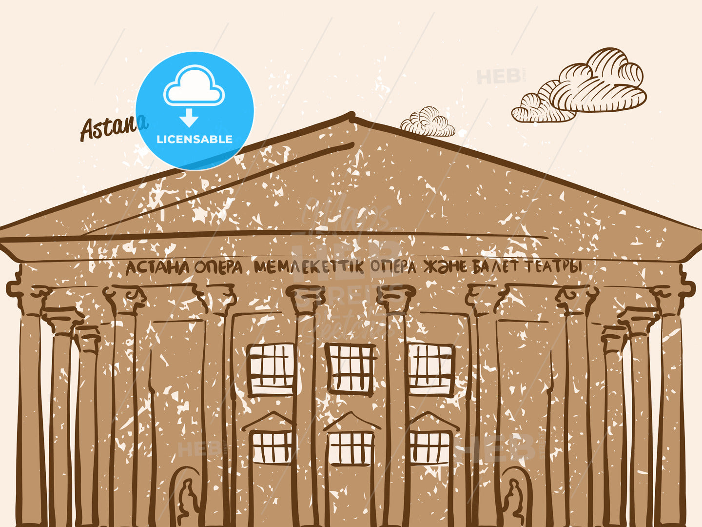 Astana, Kazakhstan, Greeting Card – instant download