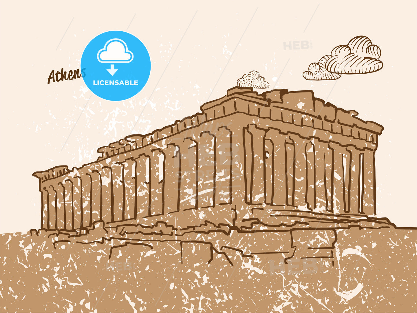 Athens, Greece, Greeting Card – instant download