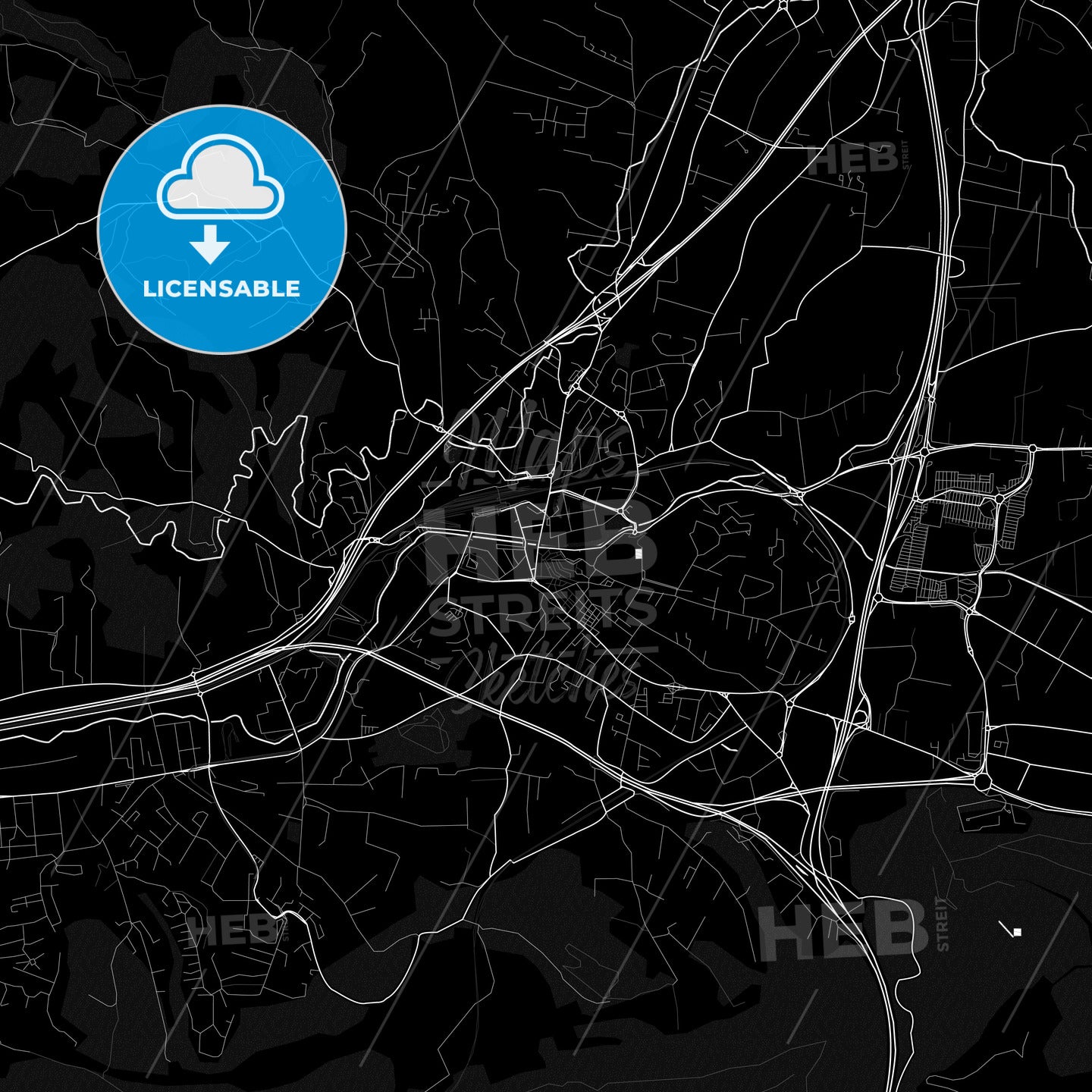 Aubagne, France PDF map
