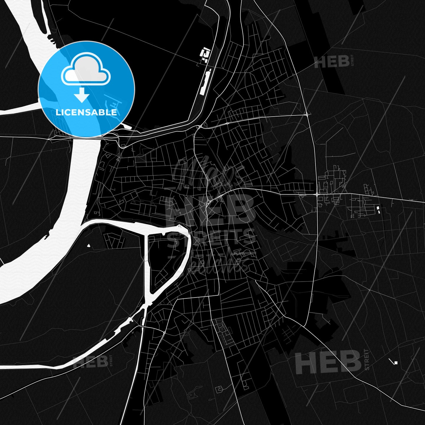 Baja, Hungary PDF map