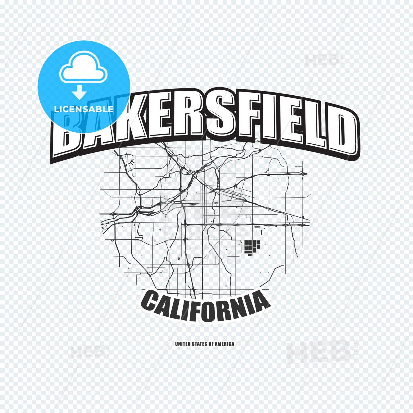 Bakersfield, California, Logo Artwork HEBSTREITS