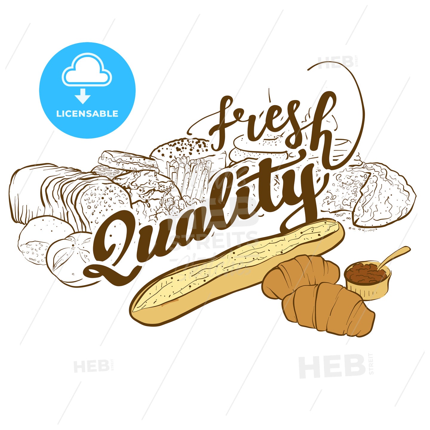 Bakery logo fresh quality – instant download