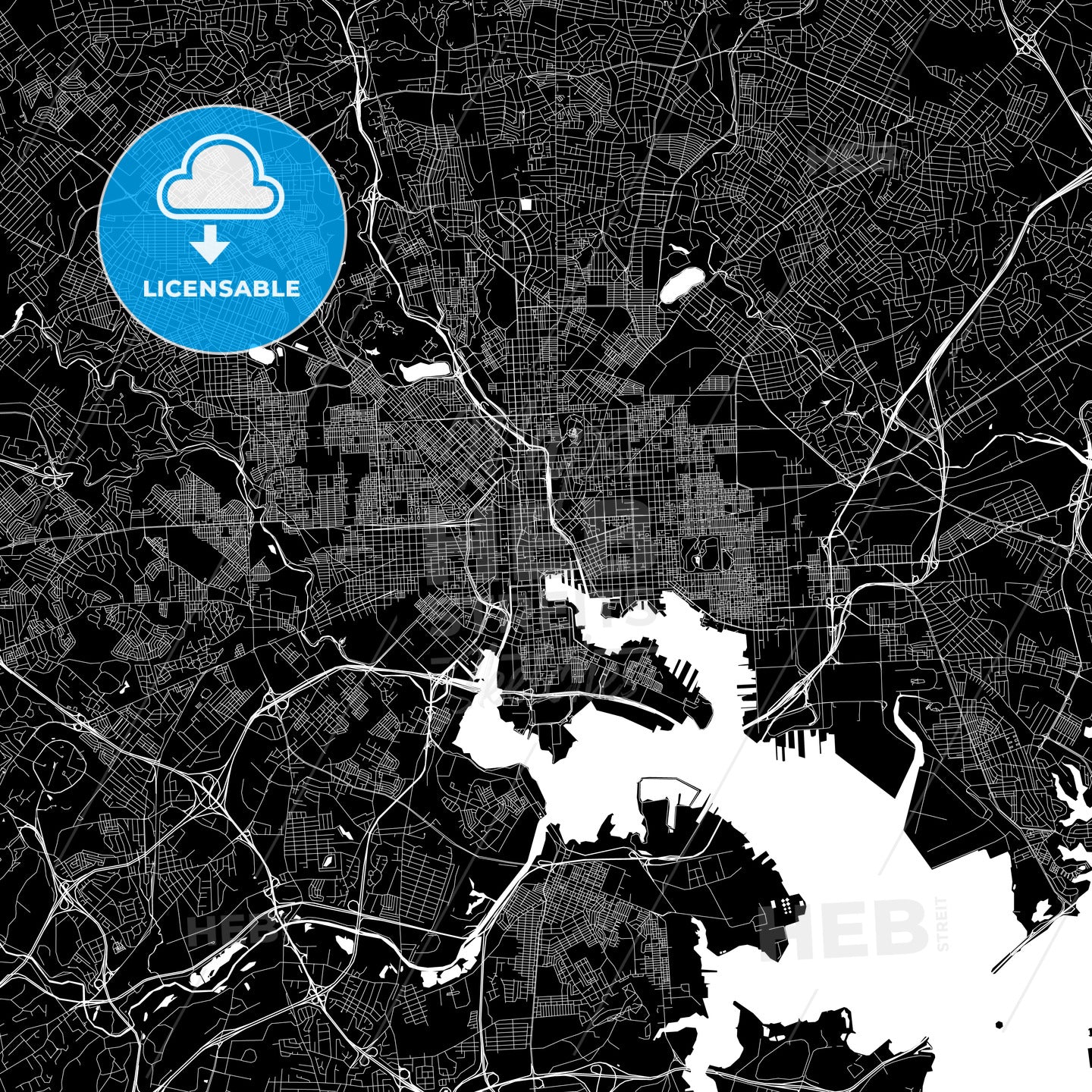 Baltimore USA map