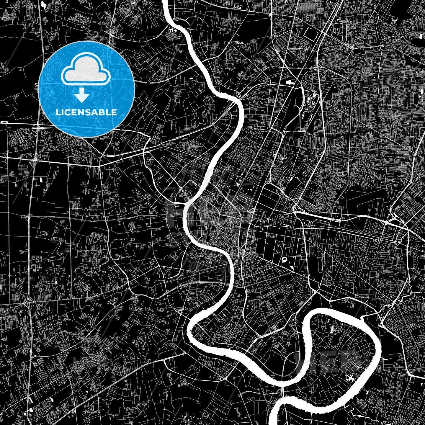 Bangkok Thailand map