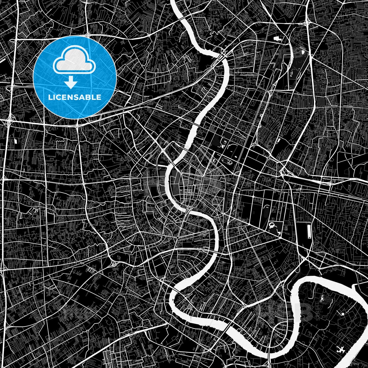 Bangkok, Thailand PDF map