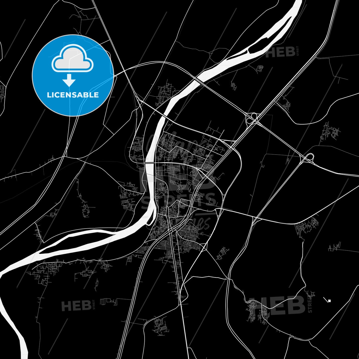 Banha, Egypt PDF map