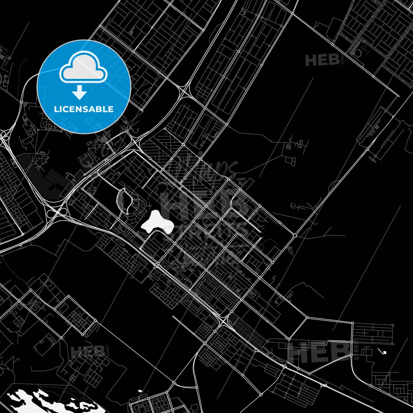 Bani Yas City, United Arab Emirates PDF map