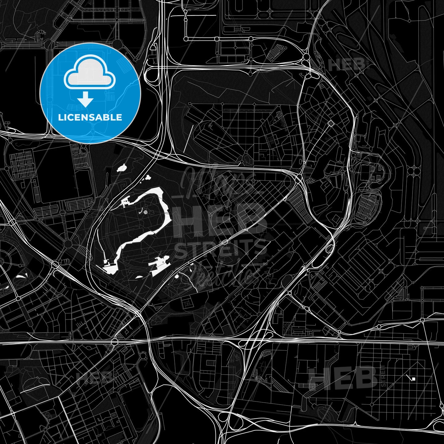 Barajas de Madrid, Spain PDF map