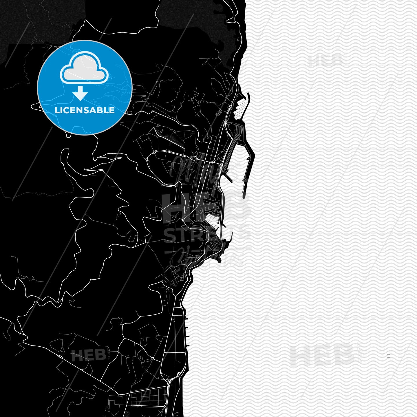 Bastia, France PDF map