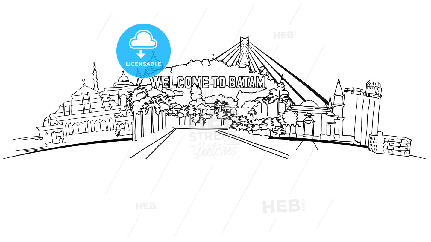 Batam Indonesia Panorama Banner – instant download