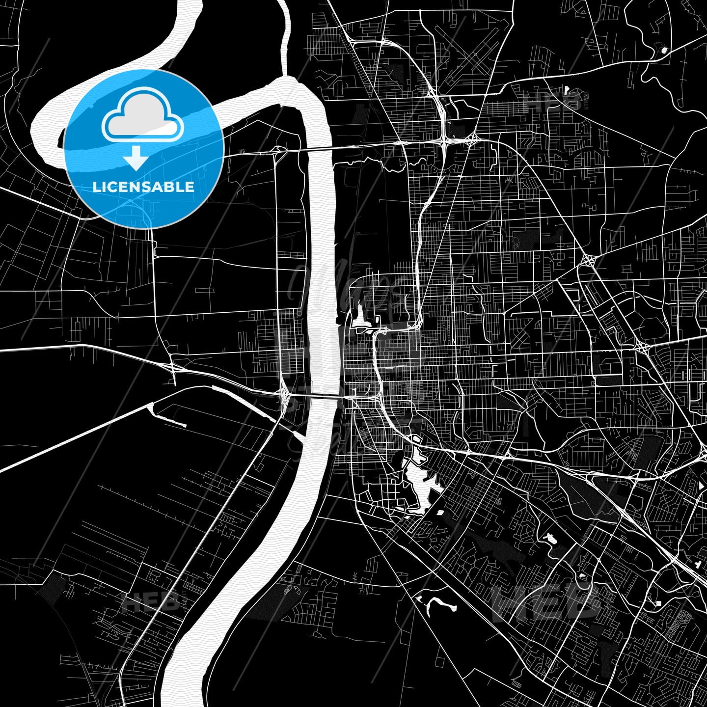 Baton Rouge, Louisiana, United States, PDF map
