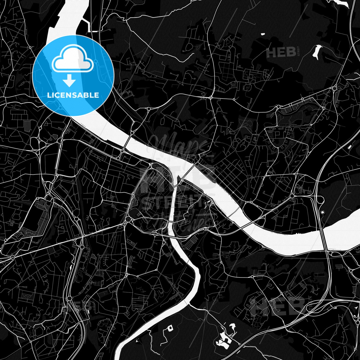 Bayonne, France PDF map