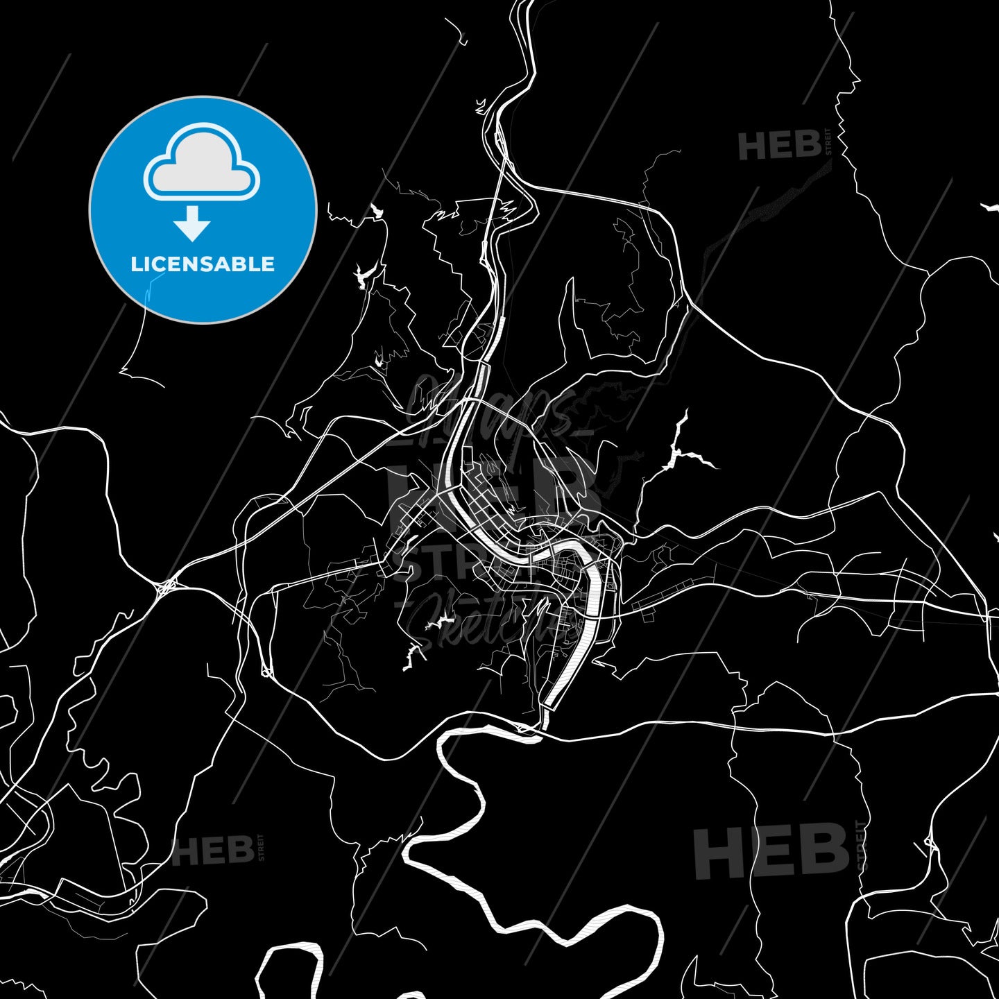 Bazhong, China PDF map