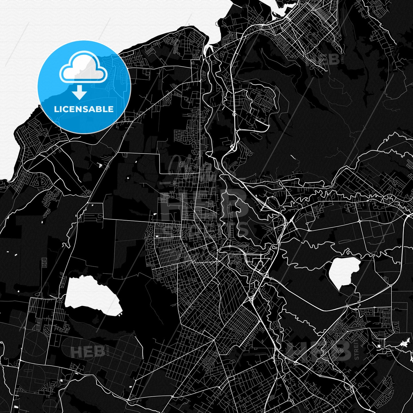 Beau Bassin-Rose Hill, Mauritius PDF map
