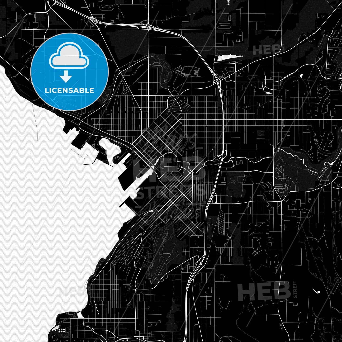 Bellingham, Washington, United States, PDF map
