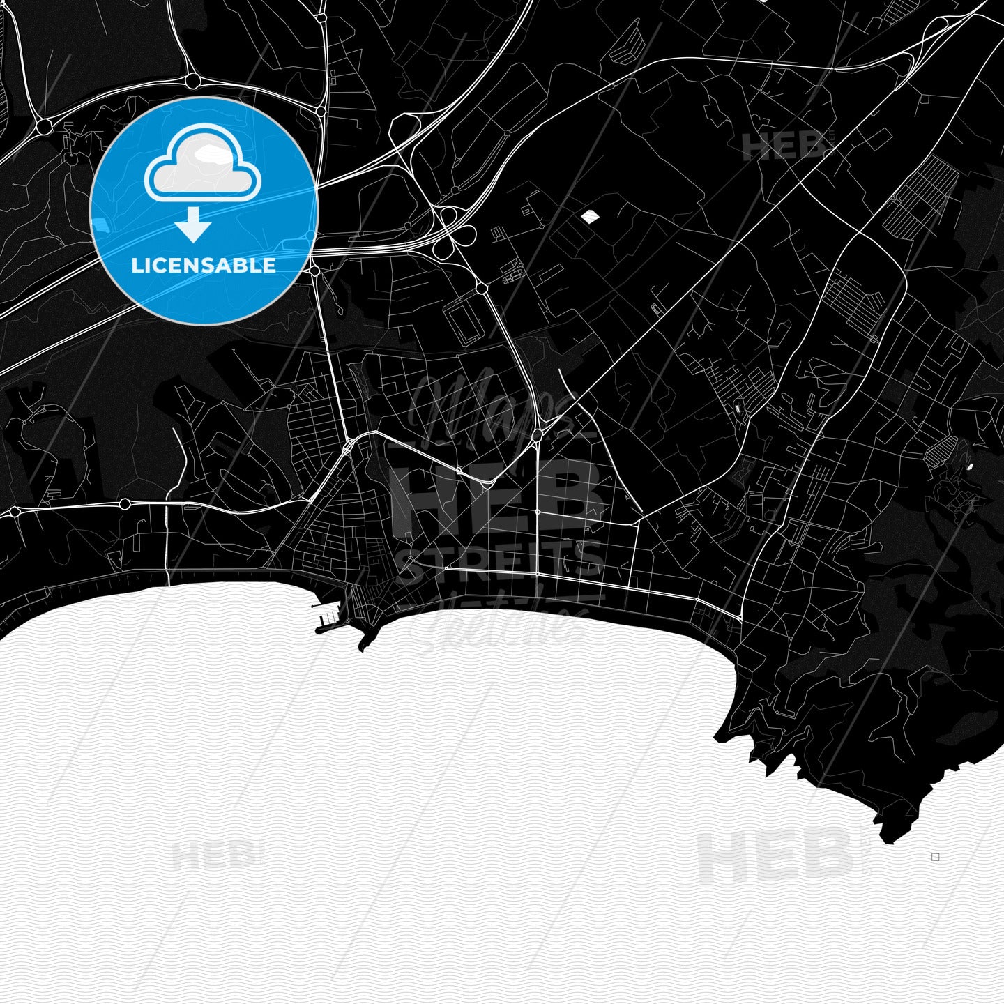 Benidorm, Spain PDF map