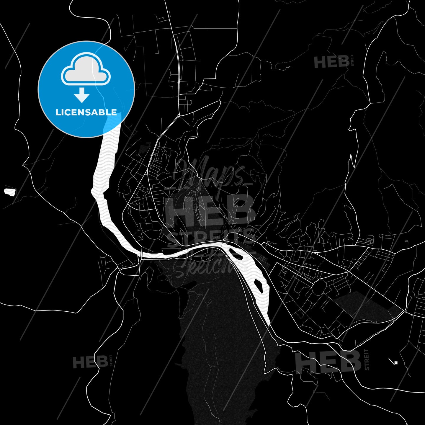 Berat, Albania PDF map