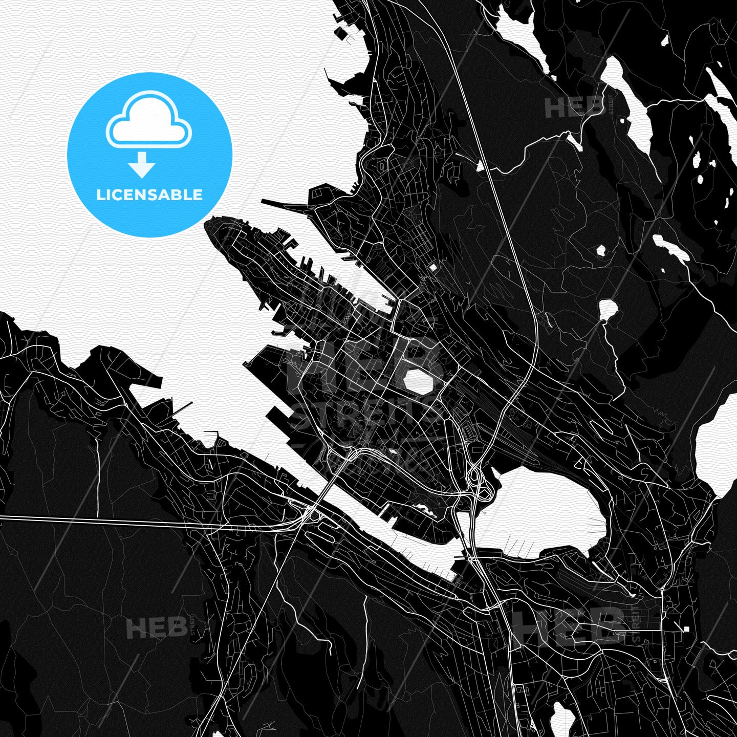 Bergen, Norway PDF map