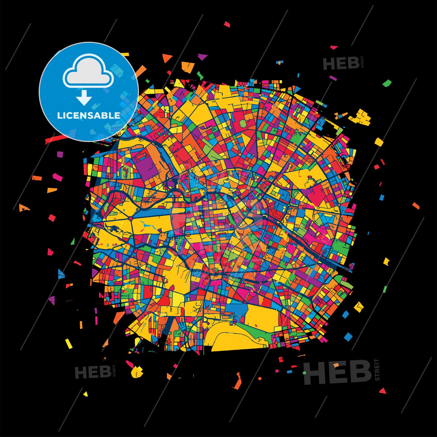 Berlin, Germany, Colorful Artmap