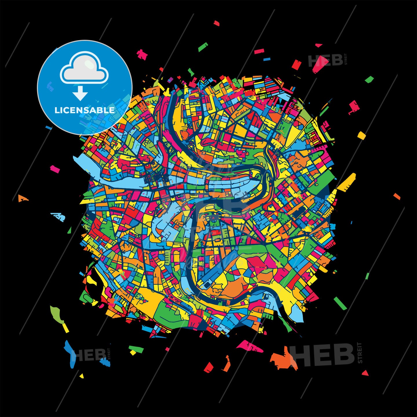 Bern, Switzerland, Colorful Artmap