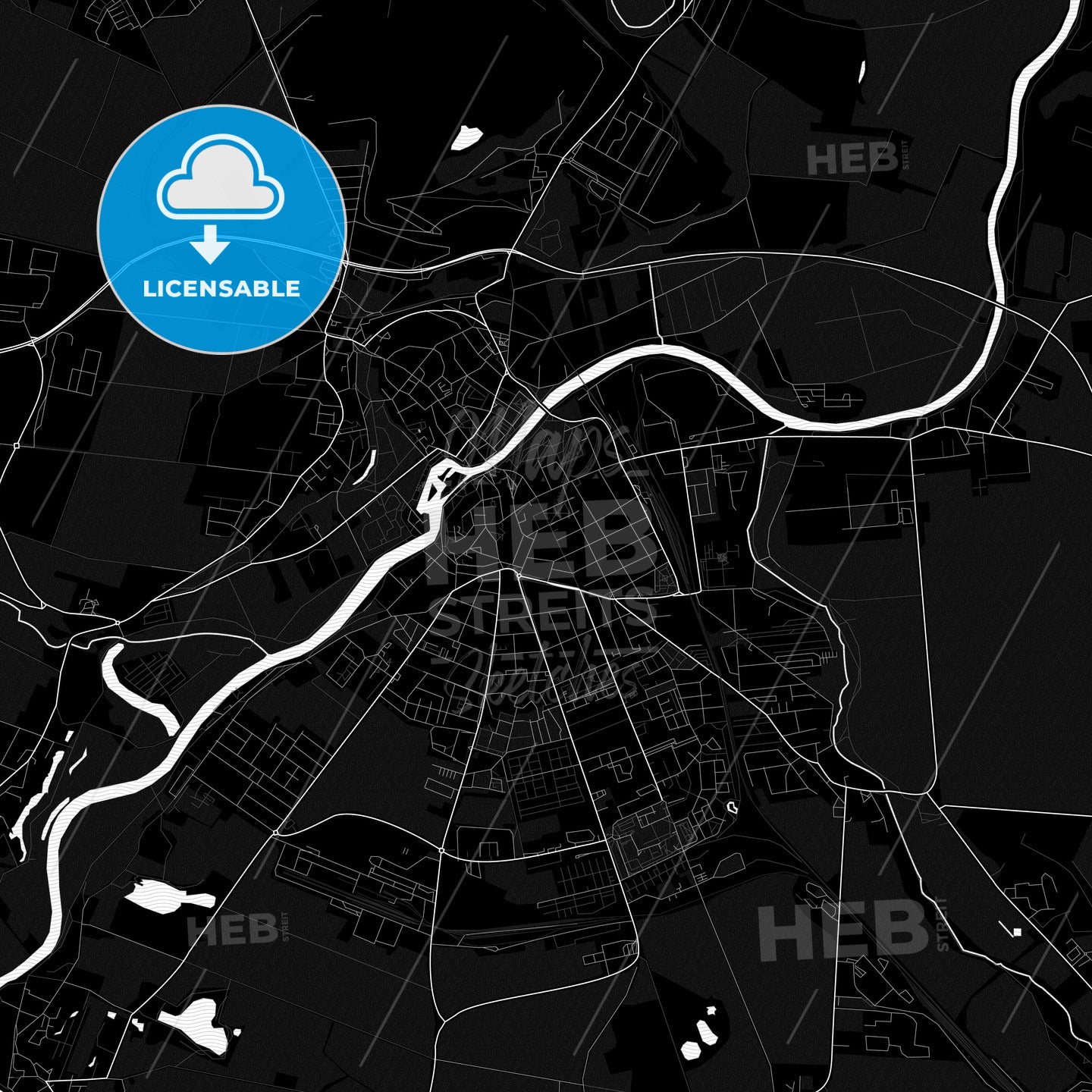 Bernburg (Saale), Germany PDF map