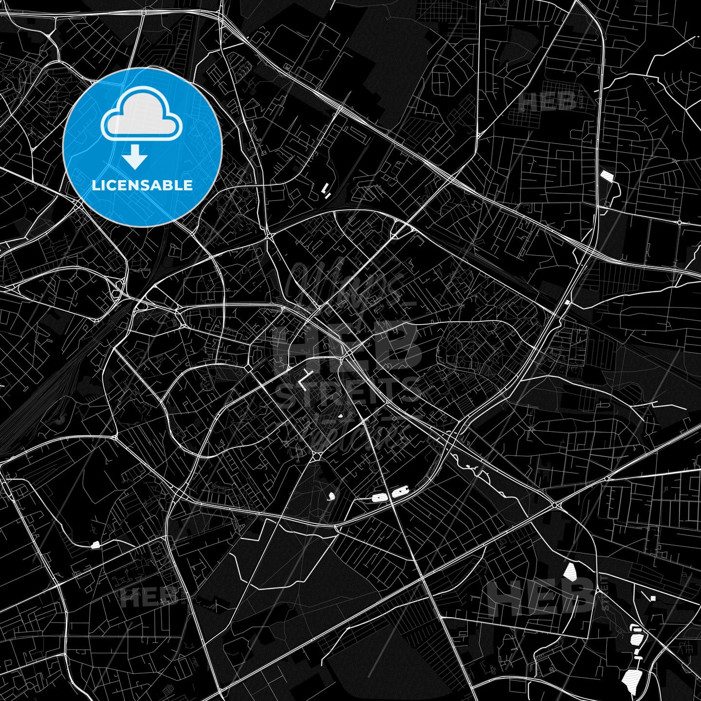 Białystok, Poland PDF map