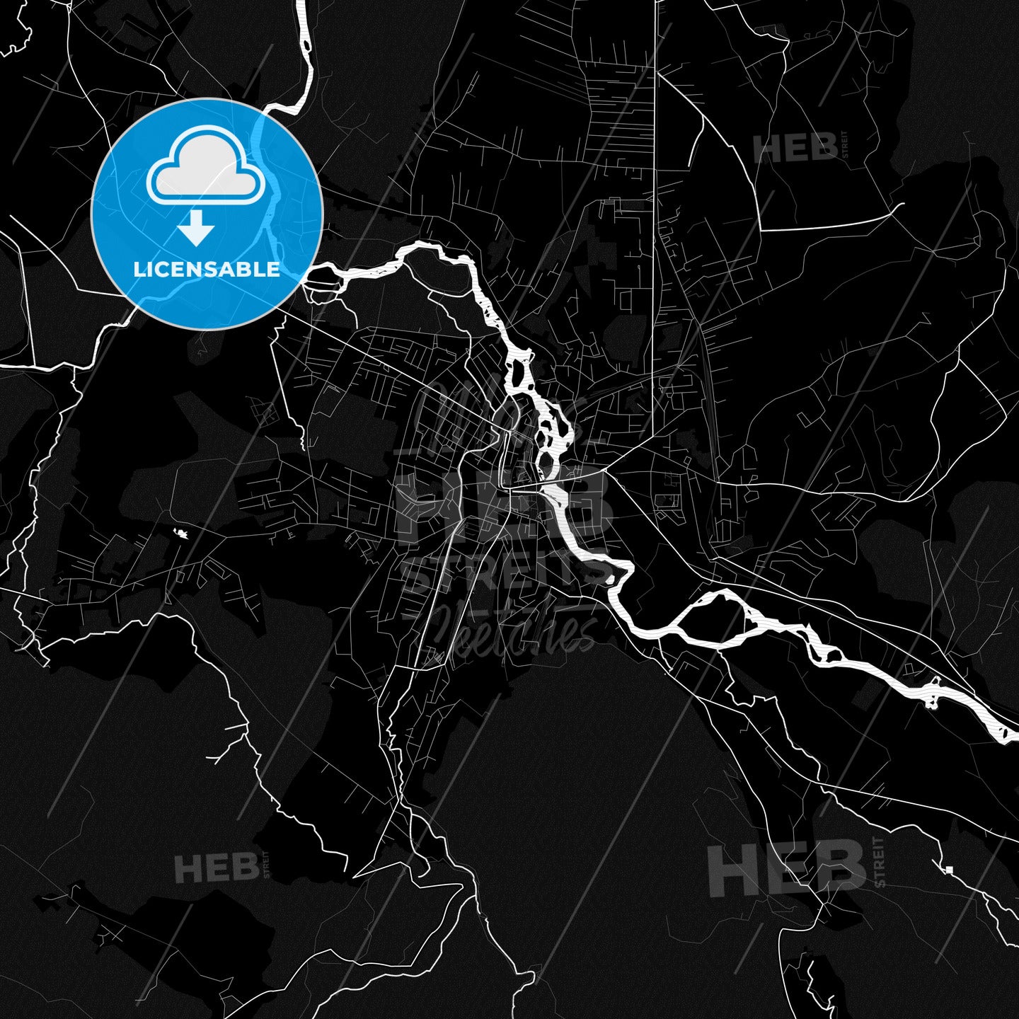 Bihać, Bosnia and Herzegovina PDF map