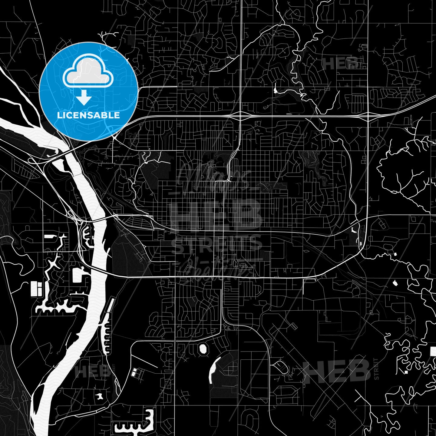 Bismarck, North Dakota, United States, PDF map