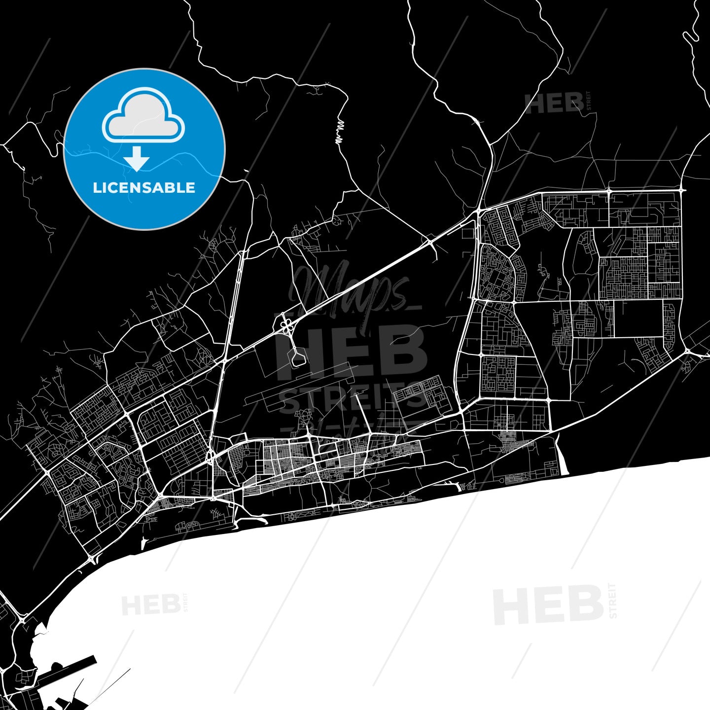 Salalah, Dhofar, Oman map