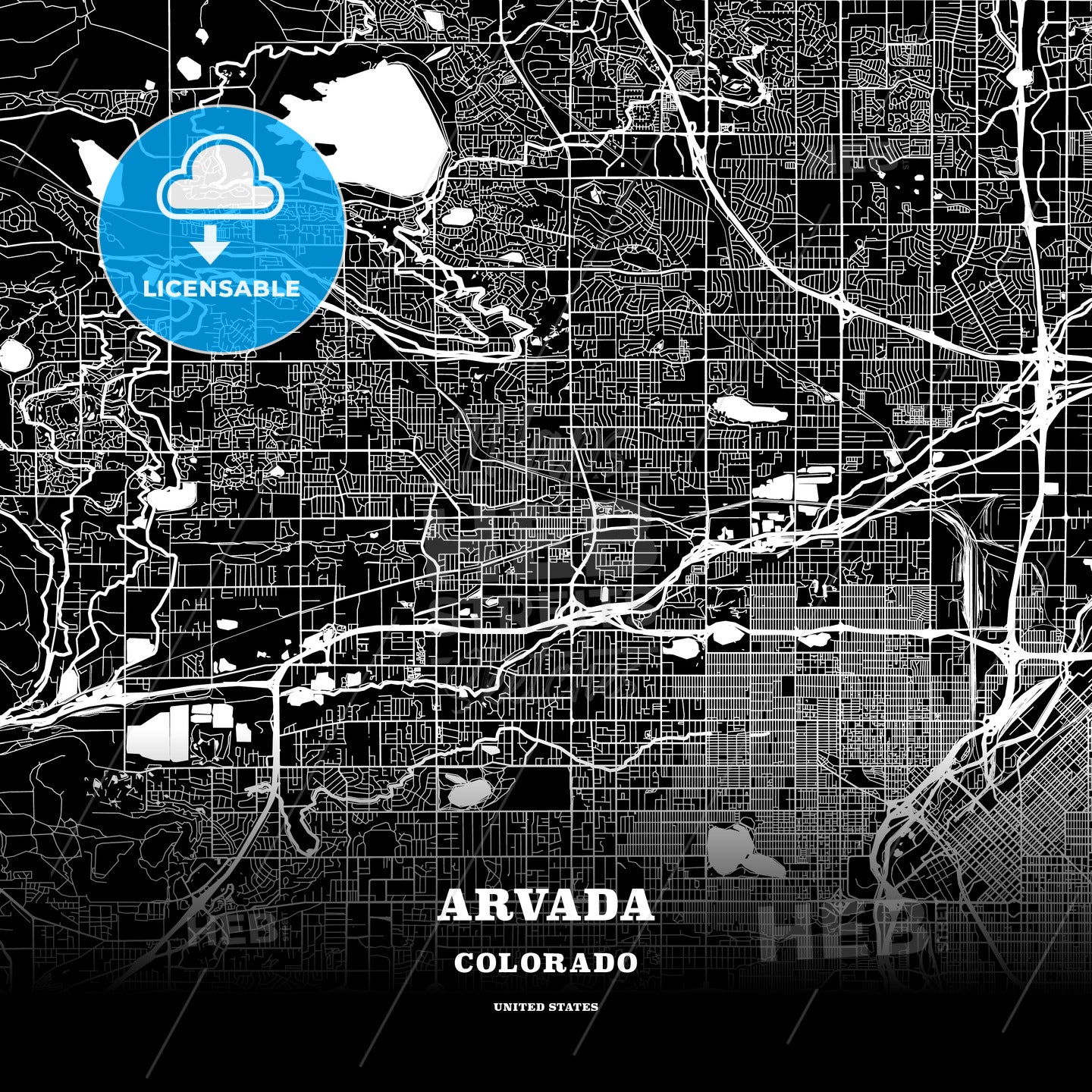 Arvada, Colorado, USA map