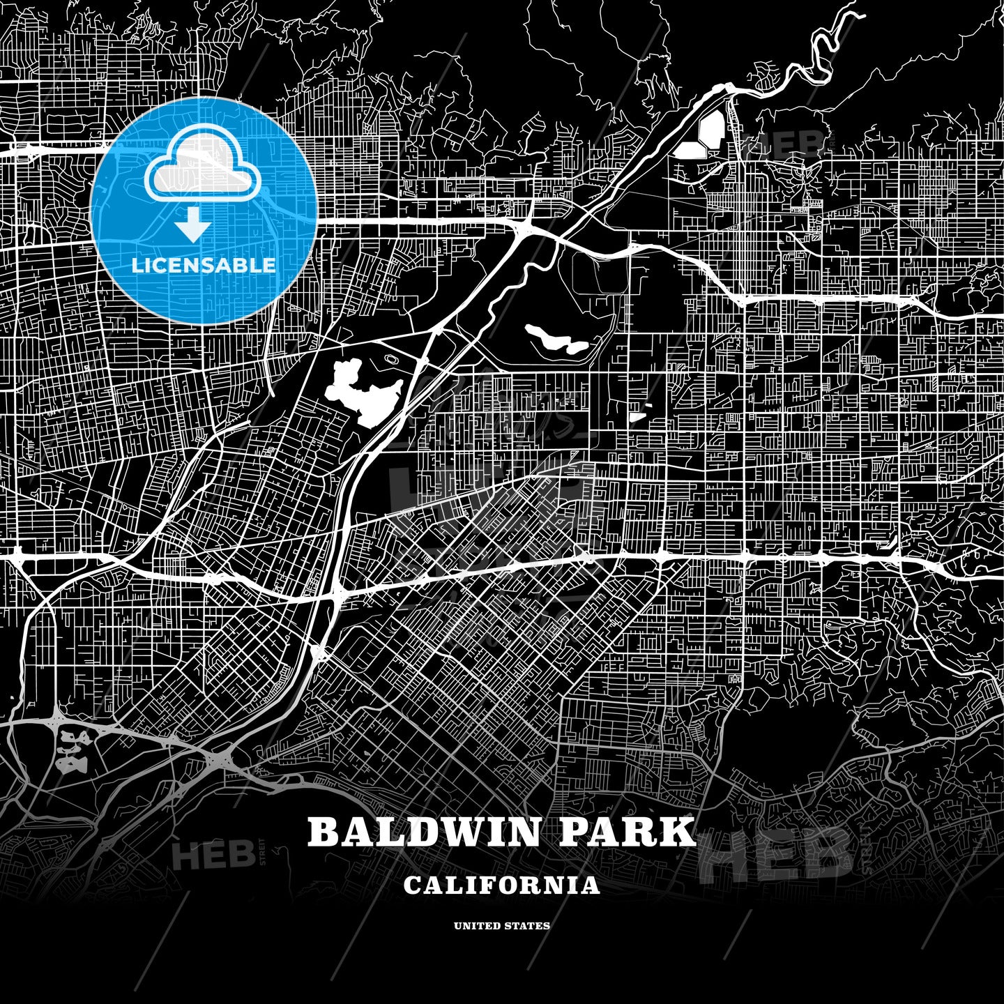 Baldwin Park, California, USA map