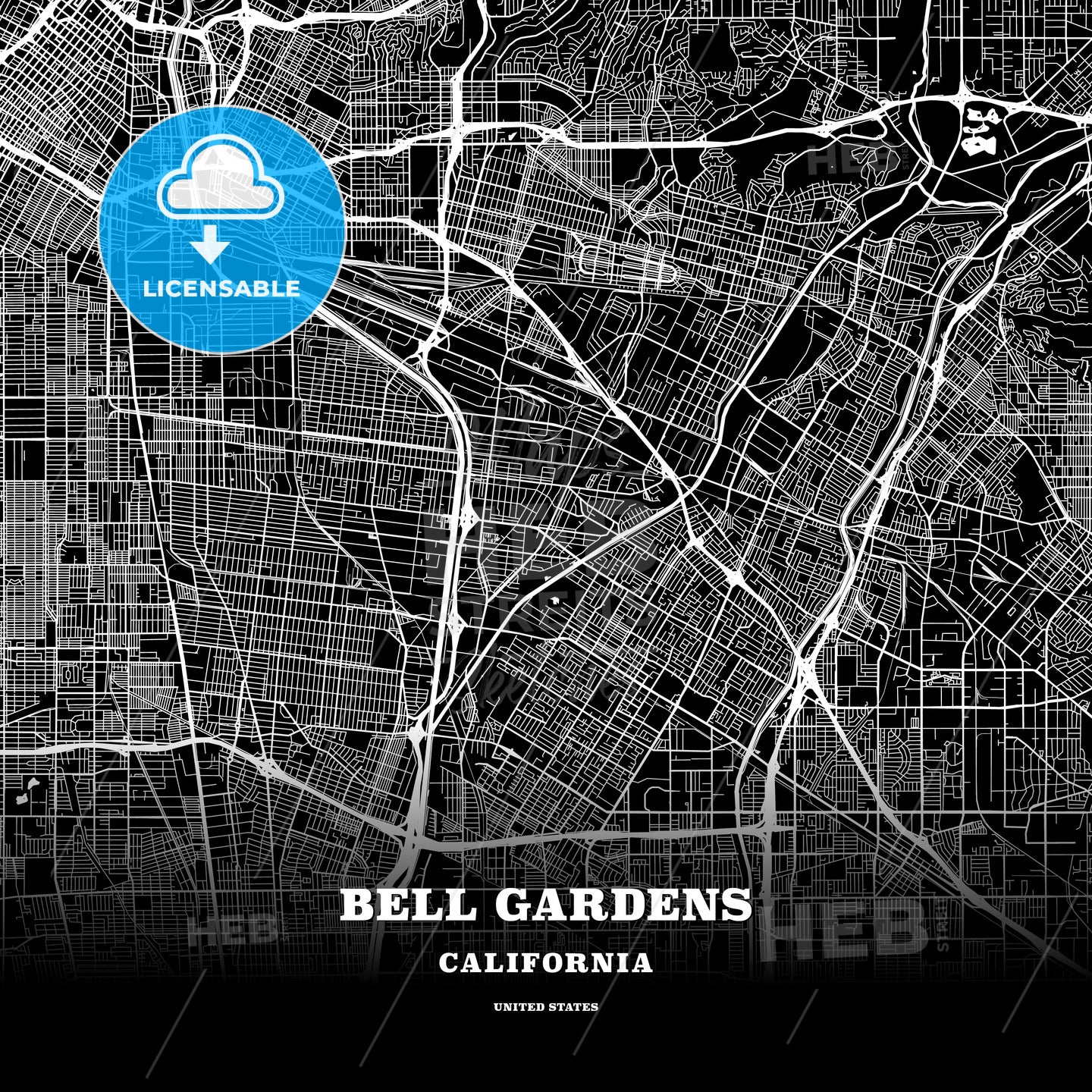 Bell Gardens, California, USA map