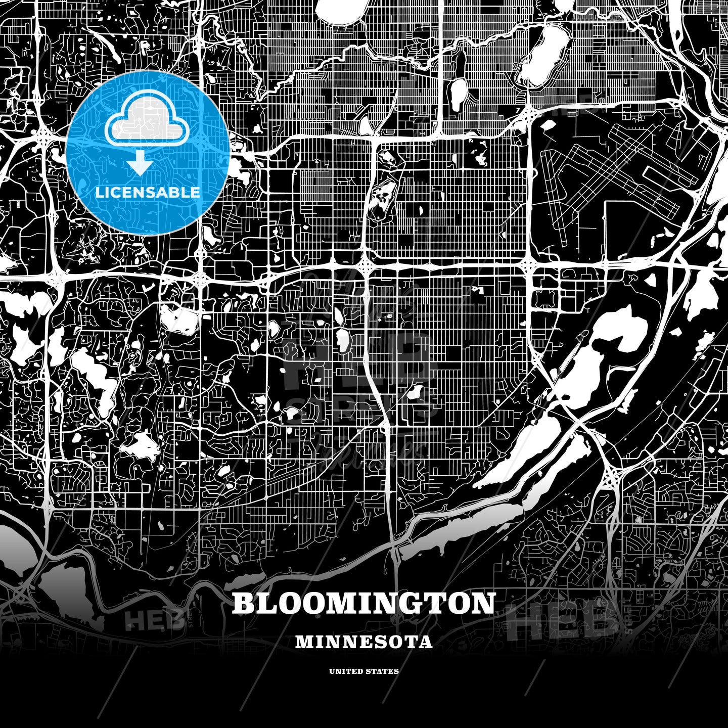 Bloomington, Minnesota, USA map