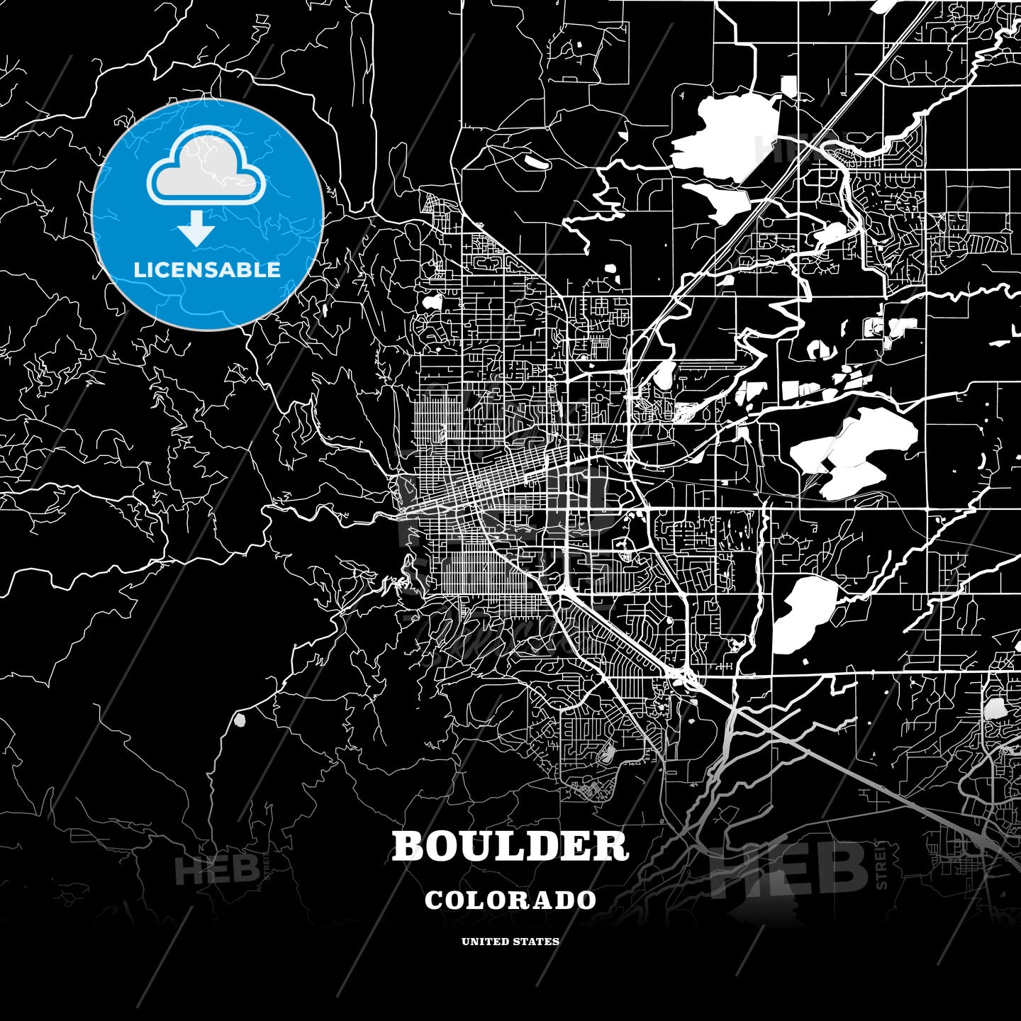 Boulder, Colorado, USA map