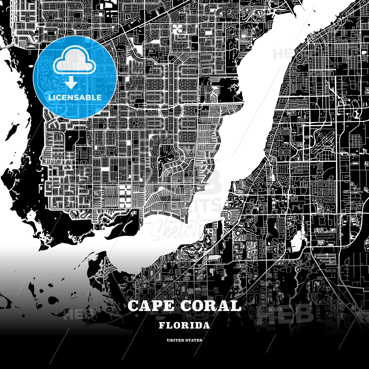 Cape Coral, Florida, USA map