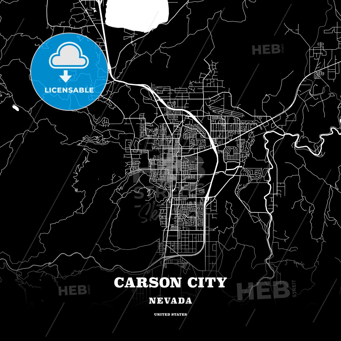 Carson City, Nevada, USA map