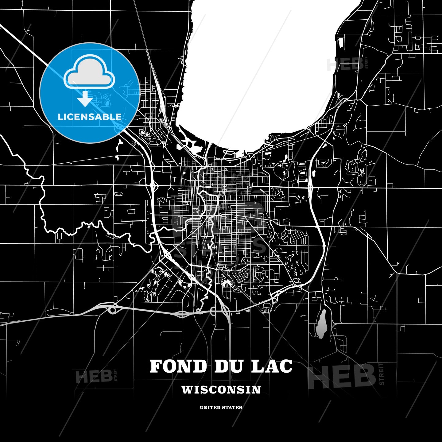 Fond du Lac, Wisconsin, USA map