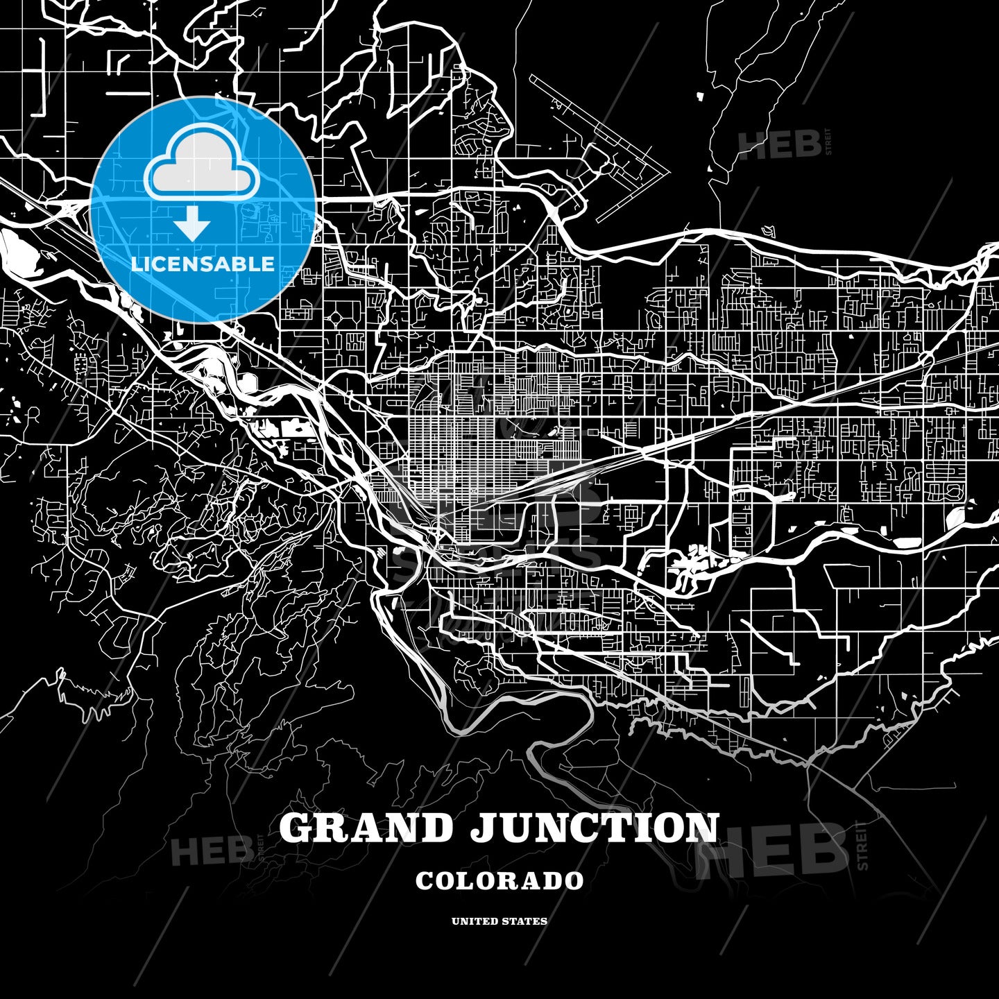 Grand Junction, Colorado, USA map