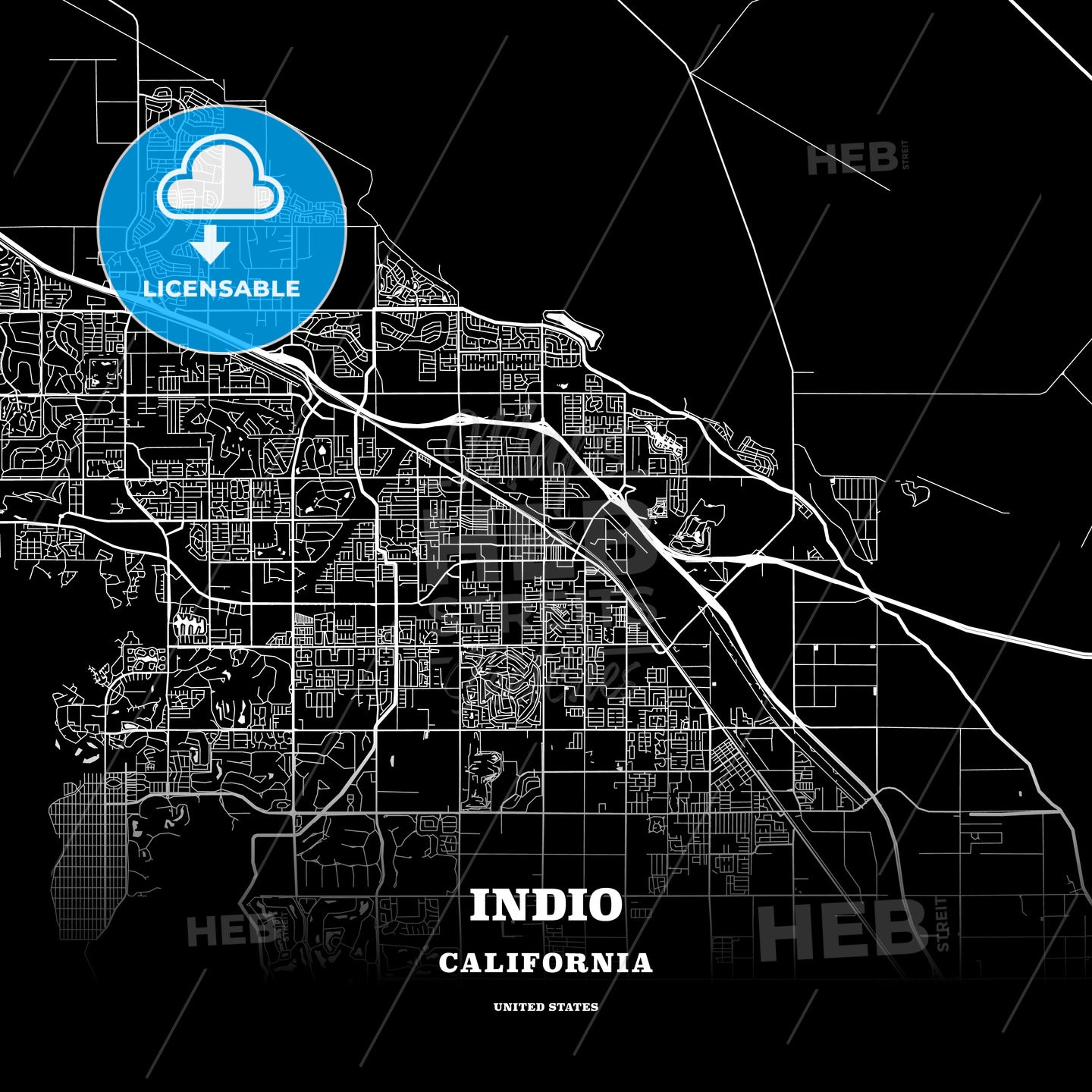 Indio, California, USA map
