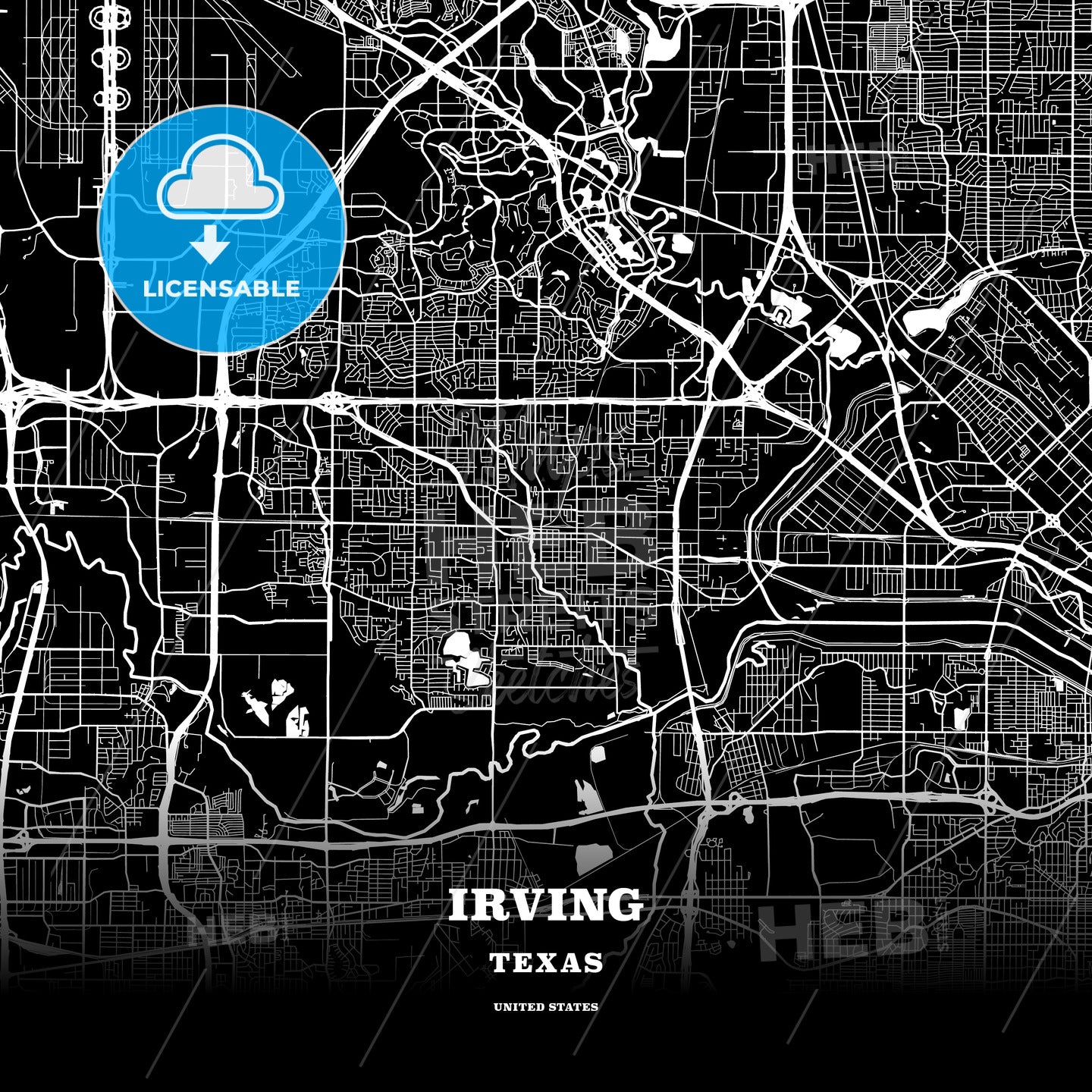 Irving, Texas, USA map