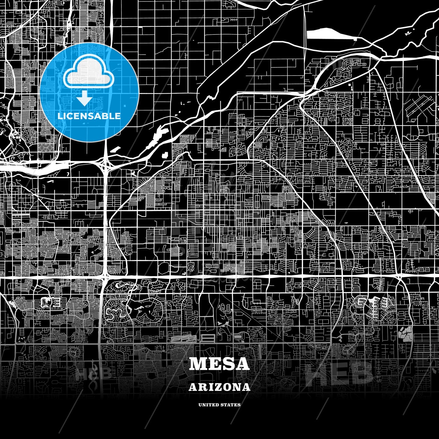 Mesa, Arizona, USA map