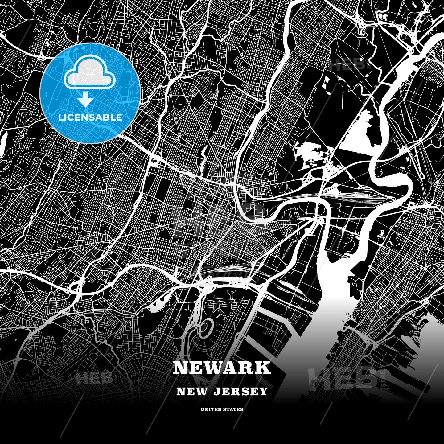 Newark, New Jersey, USA map
