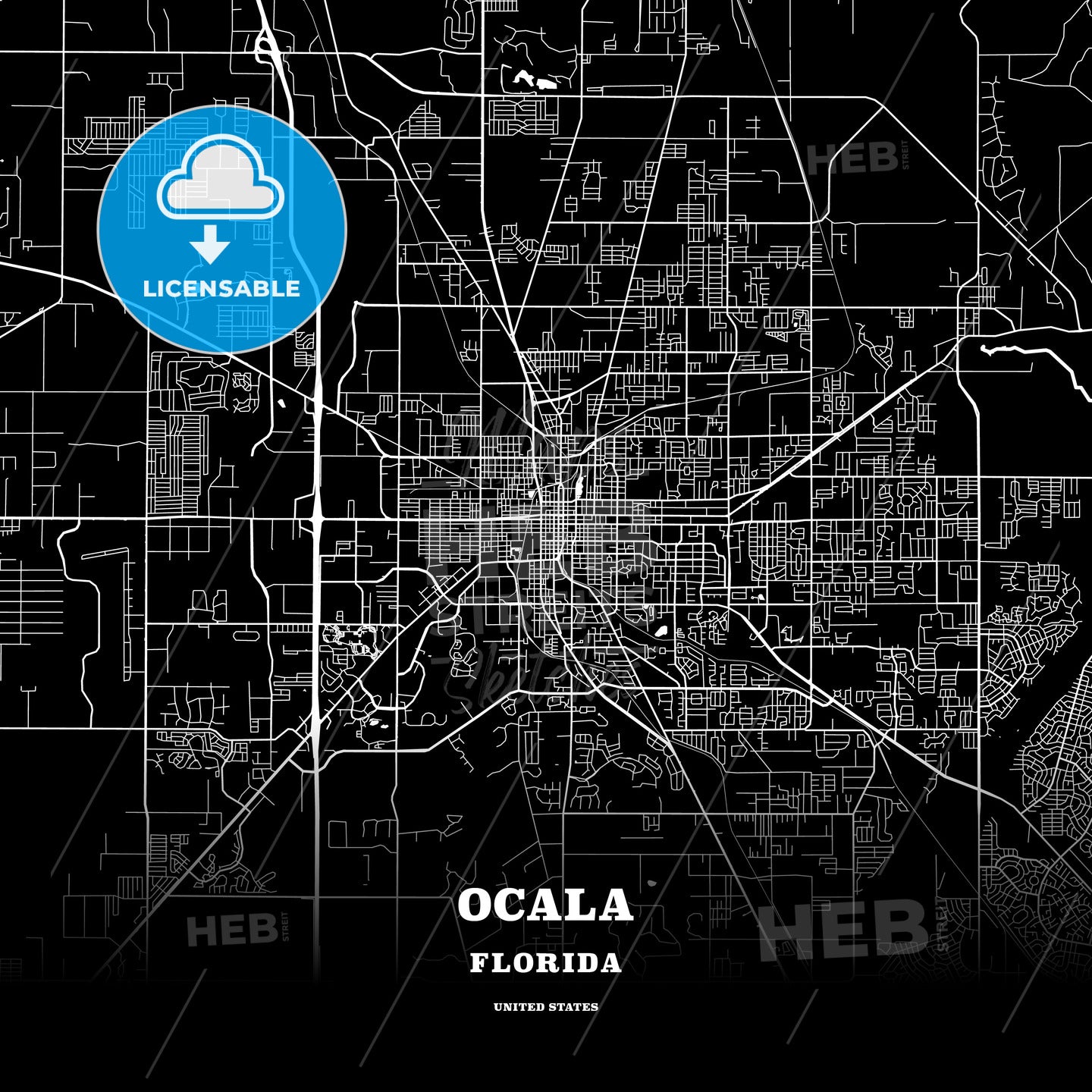 Ocala, Florida, USA map