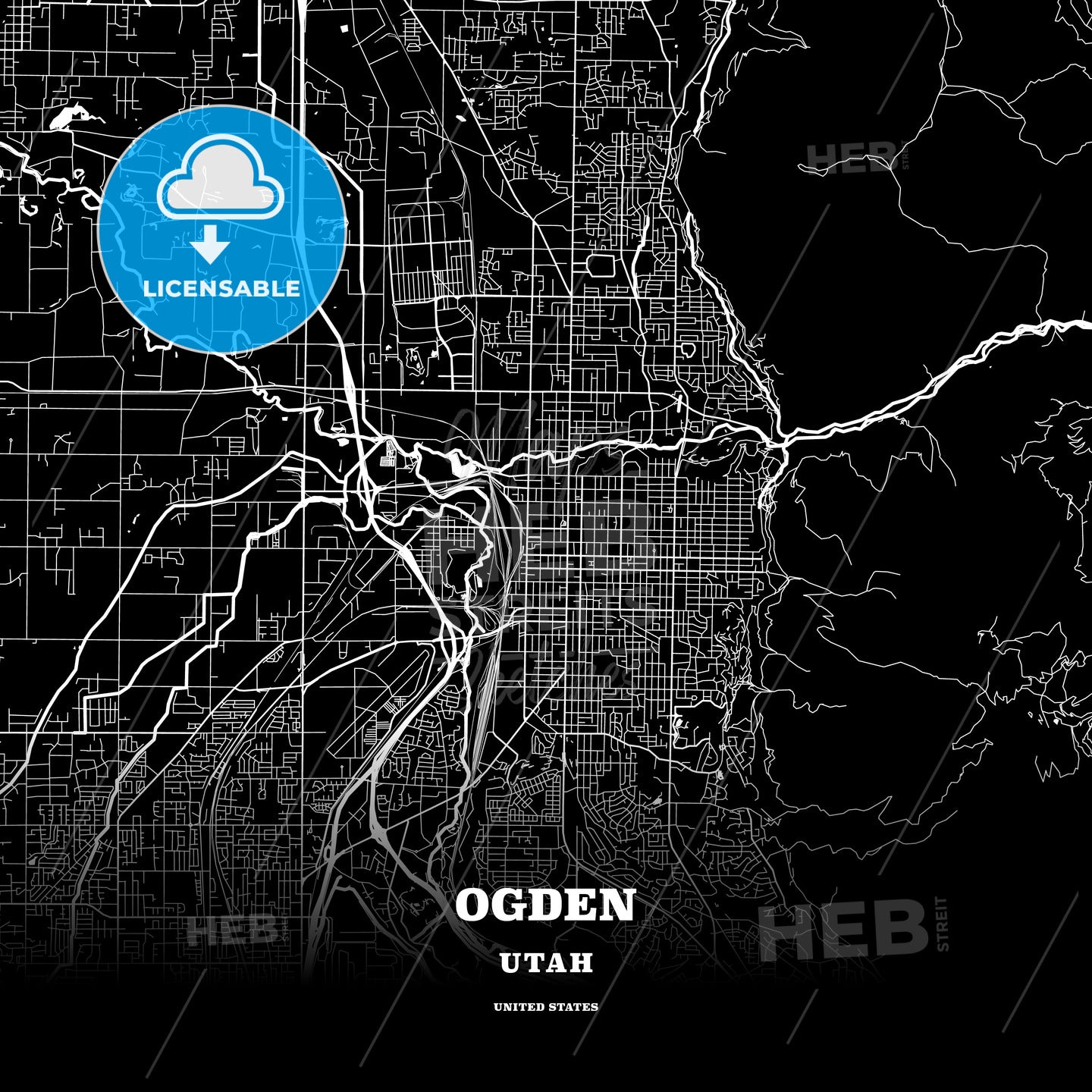 Ogden, Utah, USA map